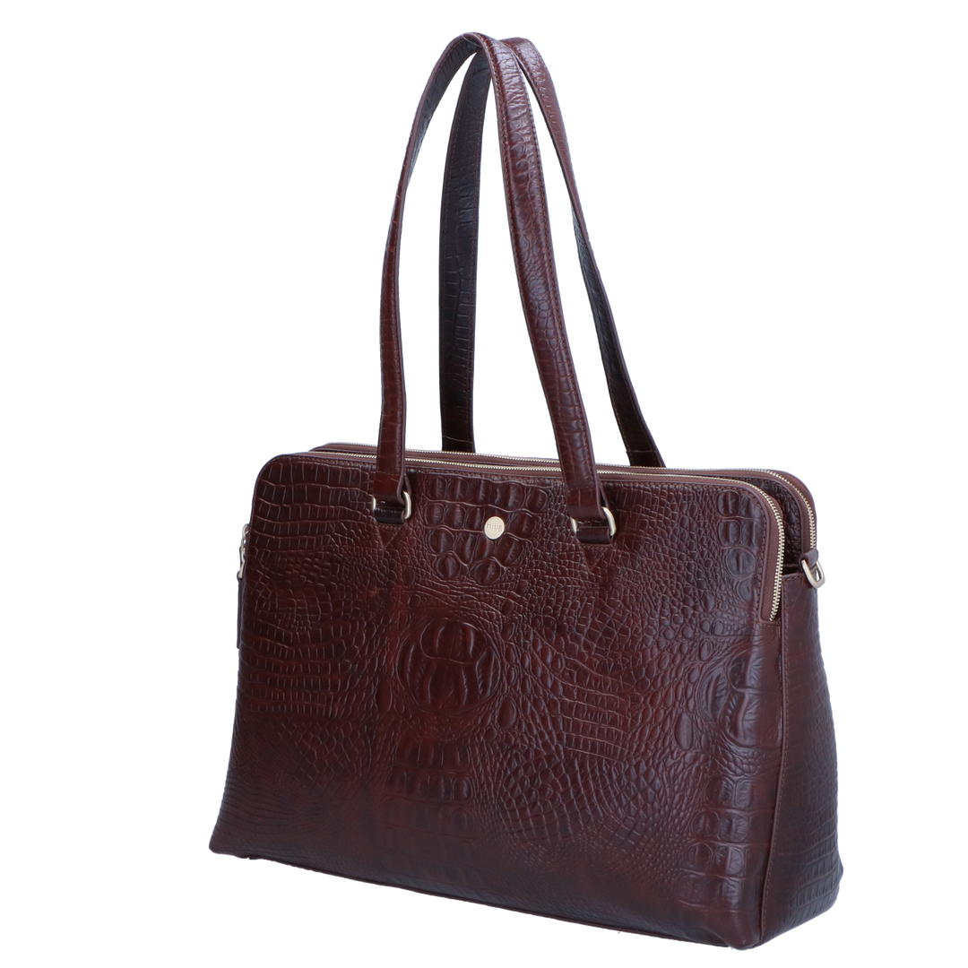 Laptoptas Schoudertas Handtas - Laptop 15 6 inch - Leer - Urban U